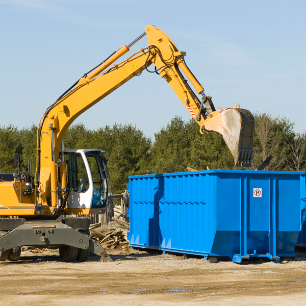 what size residential dumpster rentals are available in Sweet Water Alabama